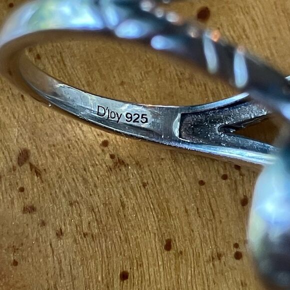 White Buffalo Turquoise Sterling Silver Statement Ring Size 8 - Picture 6 of 9